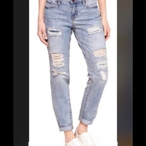 Gap sexy boyfriend fit distressed jeans